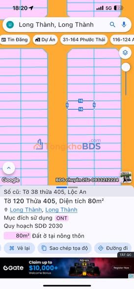 Đất Nền Sân Bay Long Thành 80m² Sổ Đỏ - Đầu Tư Sinh Lời Cao