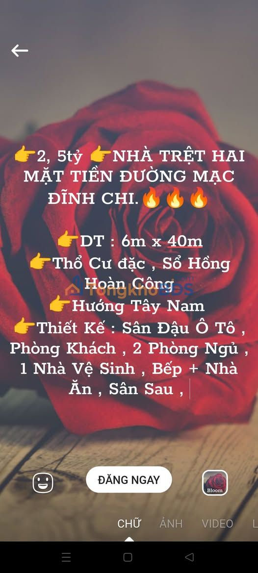 Nhà Trệt 2 Mặt Tiền Mạc Đĩnh Chi, Sóc Trăng - 240m² Sổ Hồng