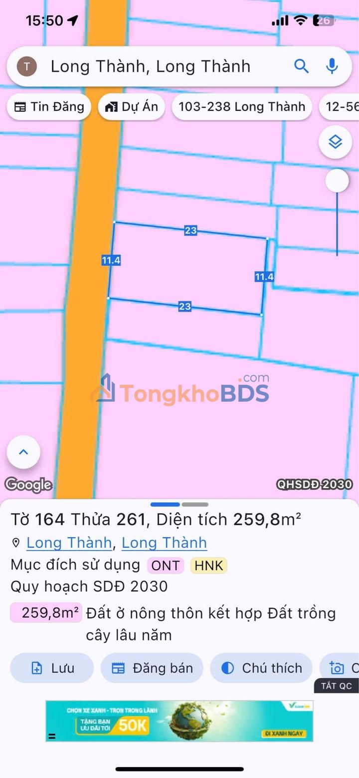 Đất nền 269m² Bình Sơn, Đồng Nai - Giá Thỏa Thuận, Sẵn Sàng Xây Dựng