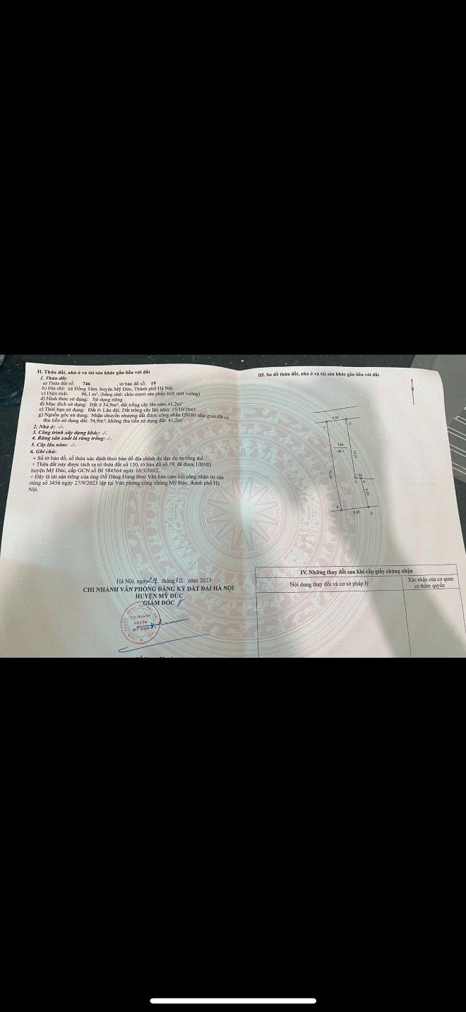 Bán Đất Mỹ Đức 96m² - Sổ Đỏ Chính Chủ, Sẵn Sàng Xây Dựng