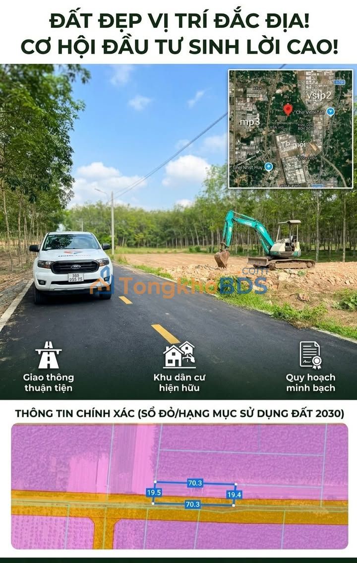 Đất Nền Mặt Tiền Hòa Lợi, Bến Cát 1358m² - Sổ Đỏ Thổ Cư, Giá Đầu Tư