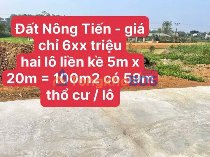 Đất nền Nông Tiến Tú Thịnh giá 600-799 triệu - Đường lớn ô tô