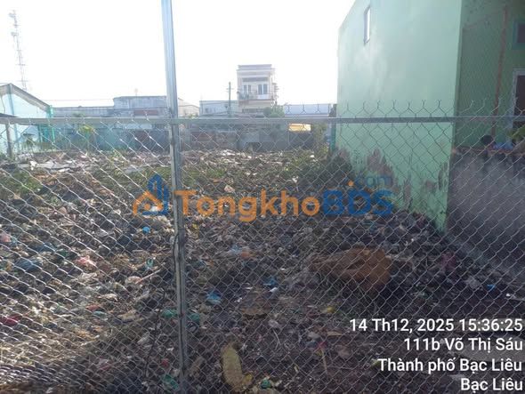 Đất nền Võ Thị Sáu P3 Bạc Liêu 300m² 4.8 tỷ - Sổ đỏ