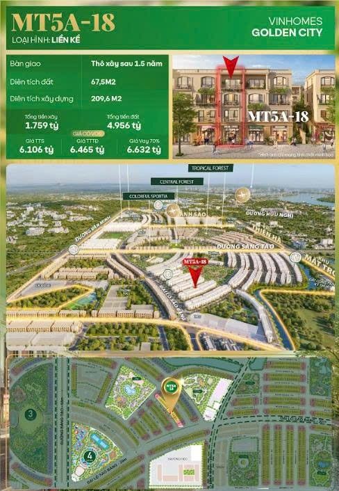 Nhà Phố Vinhomes Golden City Hải Phòng - 67.5m² Kinh Doanh Đa Công Năng