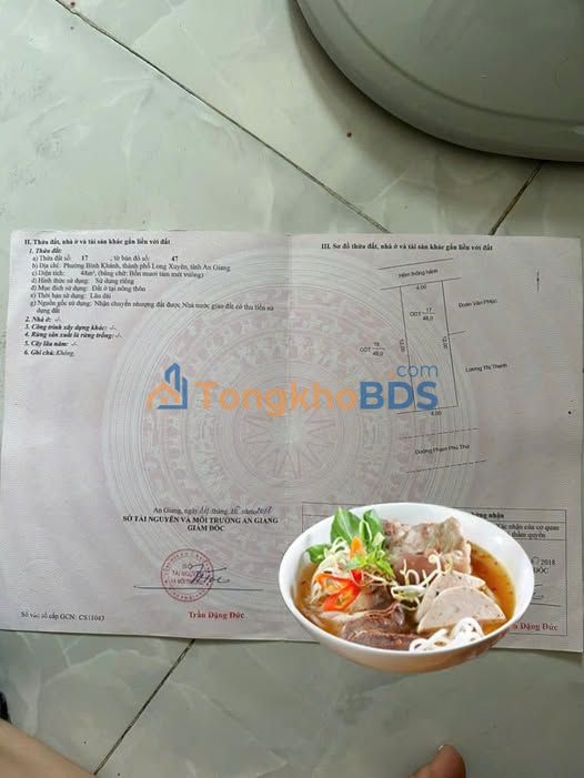 Bán Đất Nền Phạm Phú Thứ, Long Xuyên 48m² - Giá Tốt, Sổ Sẵn