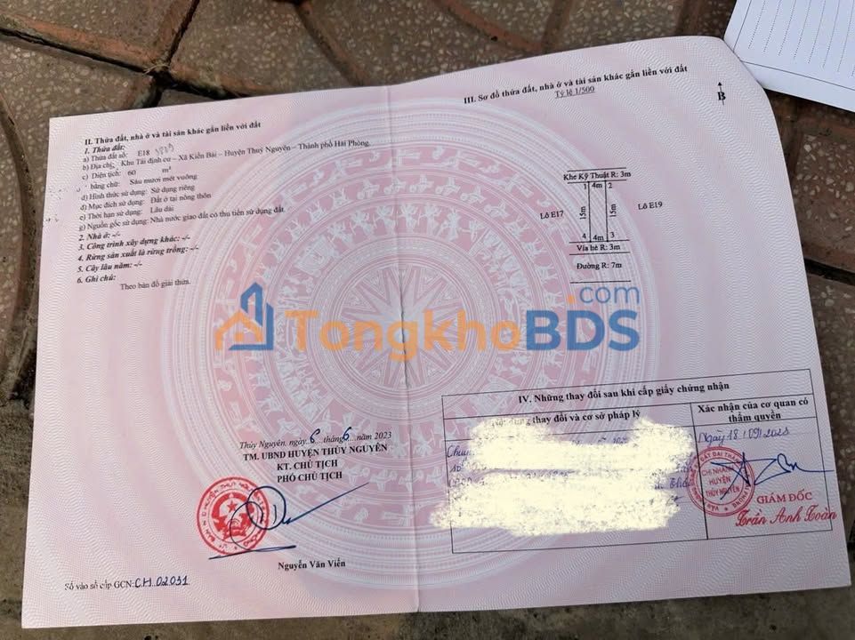 Đất Tái Định Cư Kiền Bái, Thủy Nguyên 60m² - Vị Trí Vàng Kinh Doanh