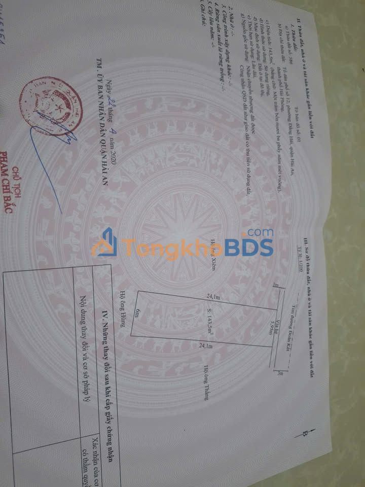 Bán Gấp Đất Mặt Đường Đoàn Kết, Hải An - 143.5m², Có Sẵn Nhà Xưởng Cho Thuê