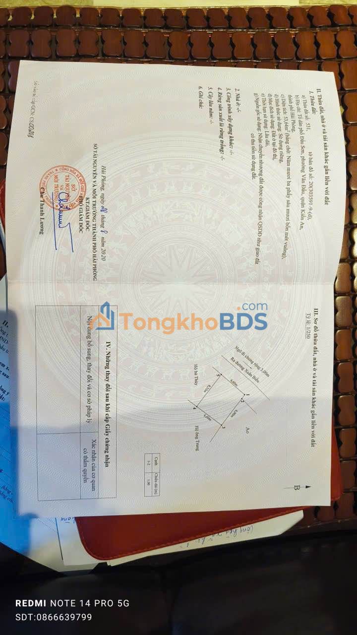 Bán Đất Nền Đồng Hoà, Kiến An, Hải Phòng 54m² - Sổ Đỏ Chính Chủ