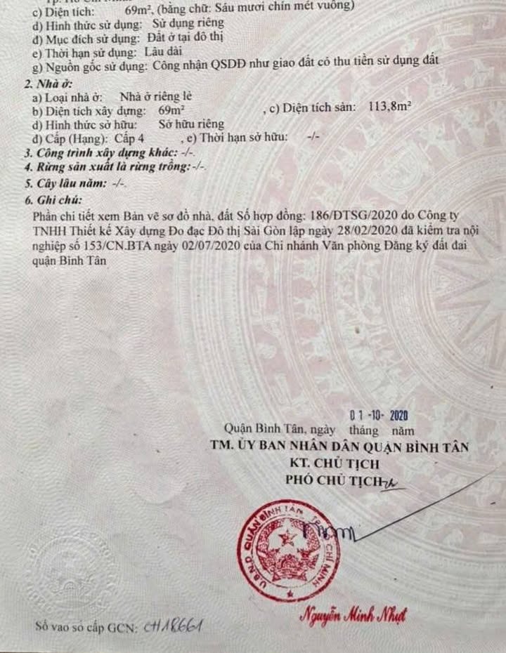 Nhà Cấp 4 Hẻm Xe Hơi 126m² Phường Bình Trị Đông, Bình Tân - 5.1 Tỷ