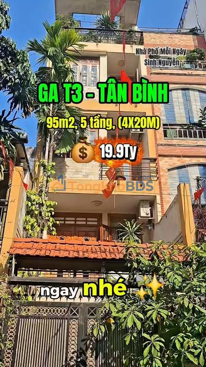 Nhà Mặt Tiền P.13 Tân Bình 95m² 5 Tầng - Vừa Ở Vừa Kinh Doanh 19.9 Tỷ