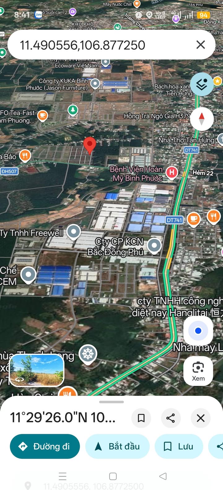 Đất Lô Góc 2 Mặt Tiền Hoàng Hưng, Đồng Xoài - 136m² Full Thổ Cư, Giá 1.5 Tỷ