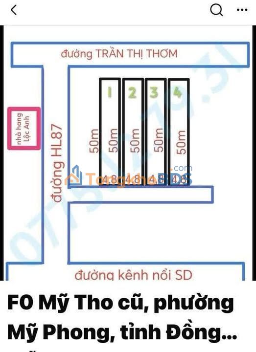 Bán Đất Nền Mỹ Phong Tiền Giang - 240m² - Giá Tốt Đầu Tư