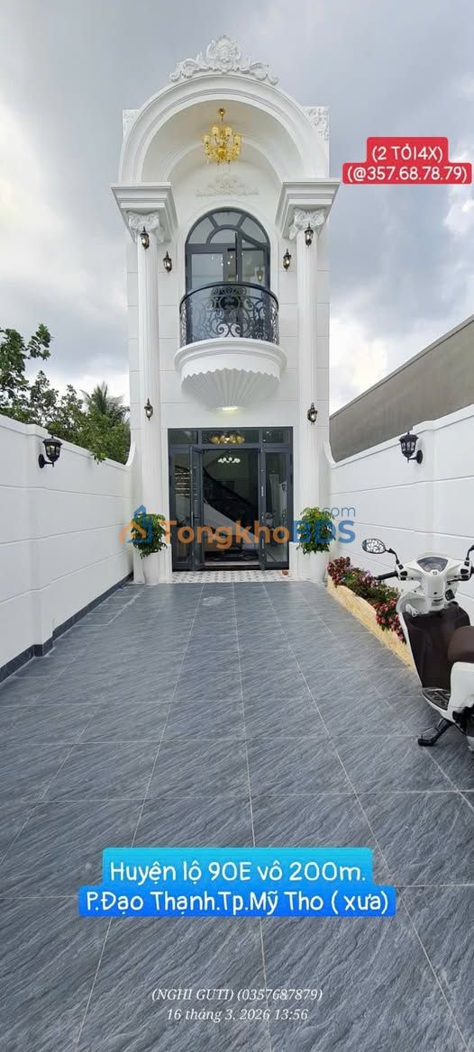 Nhà Tân Cổ Điển 80m² Mỹ Tho - 2.4 Tỷ, 3PN, Ô tô tới nhà
