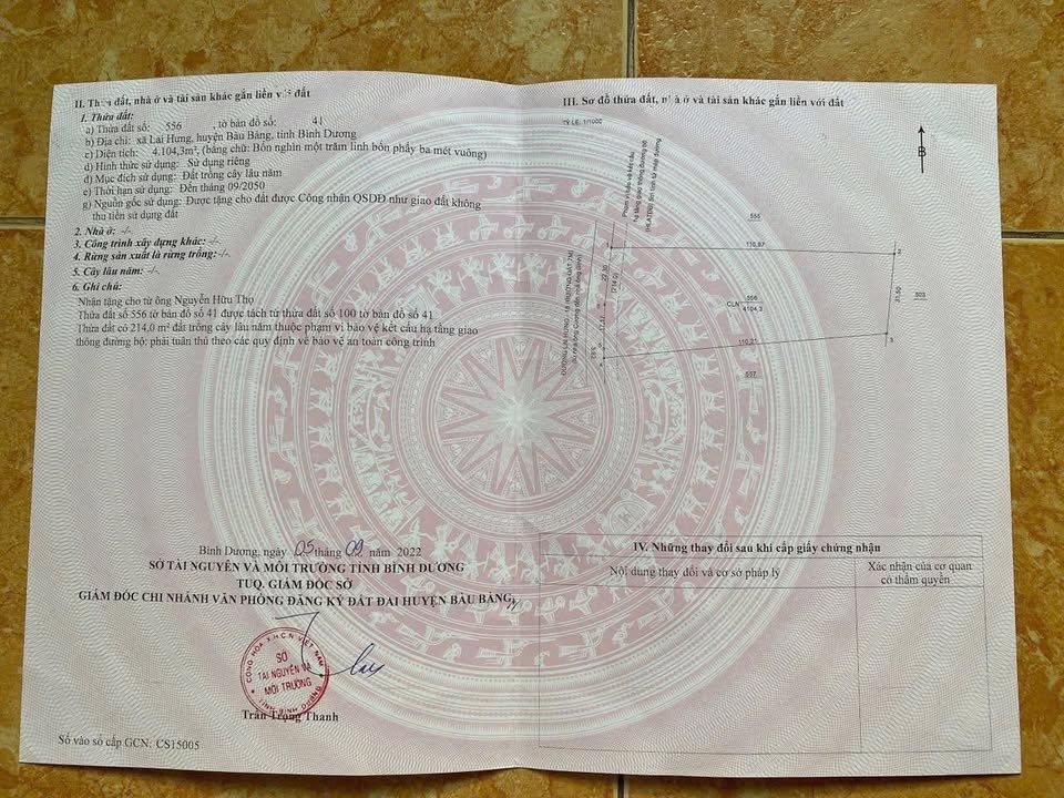 Đất nền 4100m² đường thông 7m Chơn Thành - Giá 3 tỷ đầu tư lý tưởng