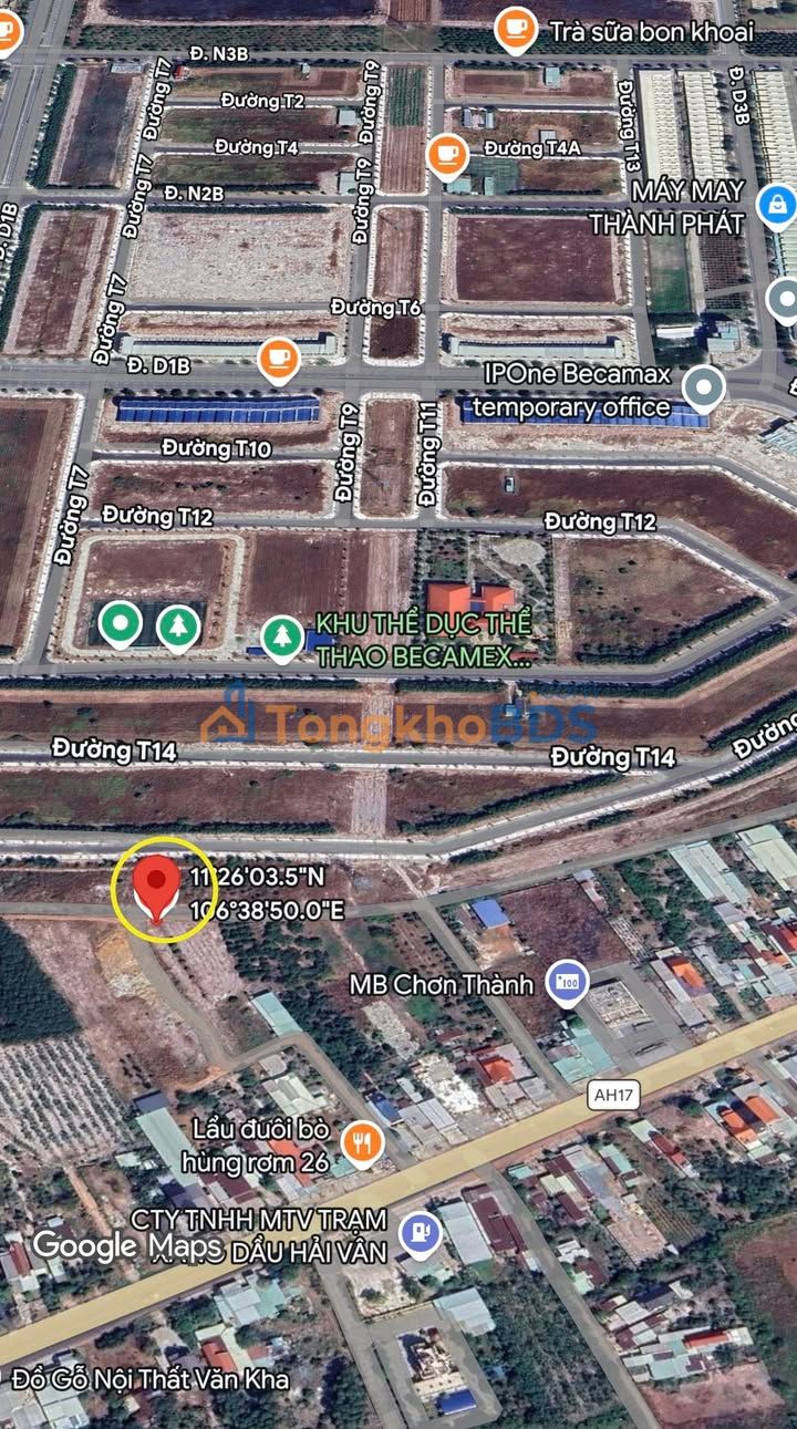 Đất Vành Đai Becamex Chơn Thành 539m² - Sẵn Sổ Hồng Thổ Cư