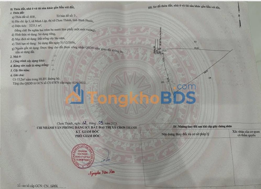 Đất Vườn Minh Lập Bình Phước 7200m² - Giá Đầu Tư Chỉ 400 Triệu