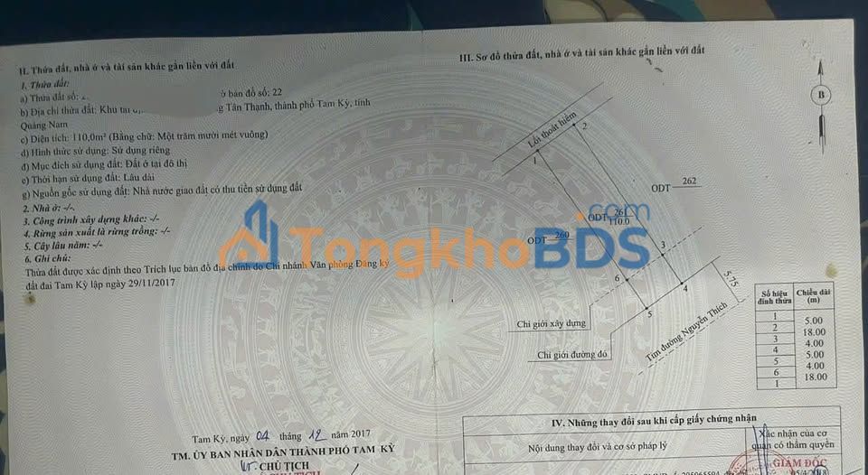 Bán Đất Vàng Đường Nguyễn Thích, Tam Kỳ - 110m² Sổ Hồng Sẵn Sàng