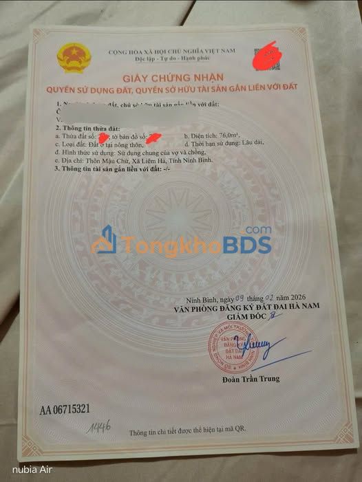 Bán đất Thanh Hà, Hà Nam 76m² giá 9xx triệu - Ngõ ô tô