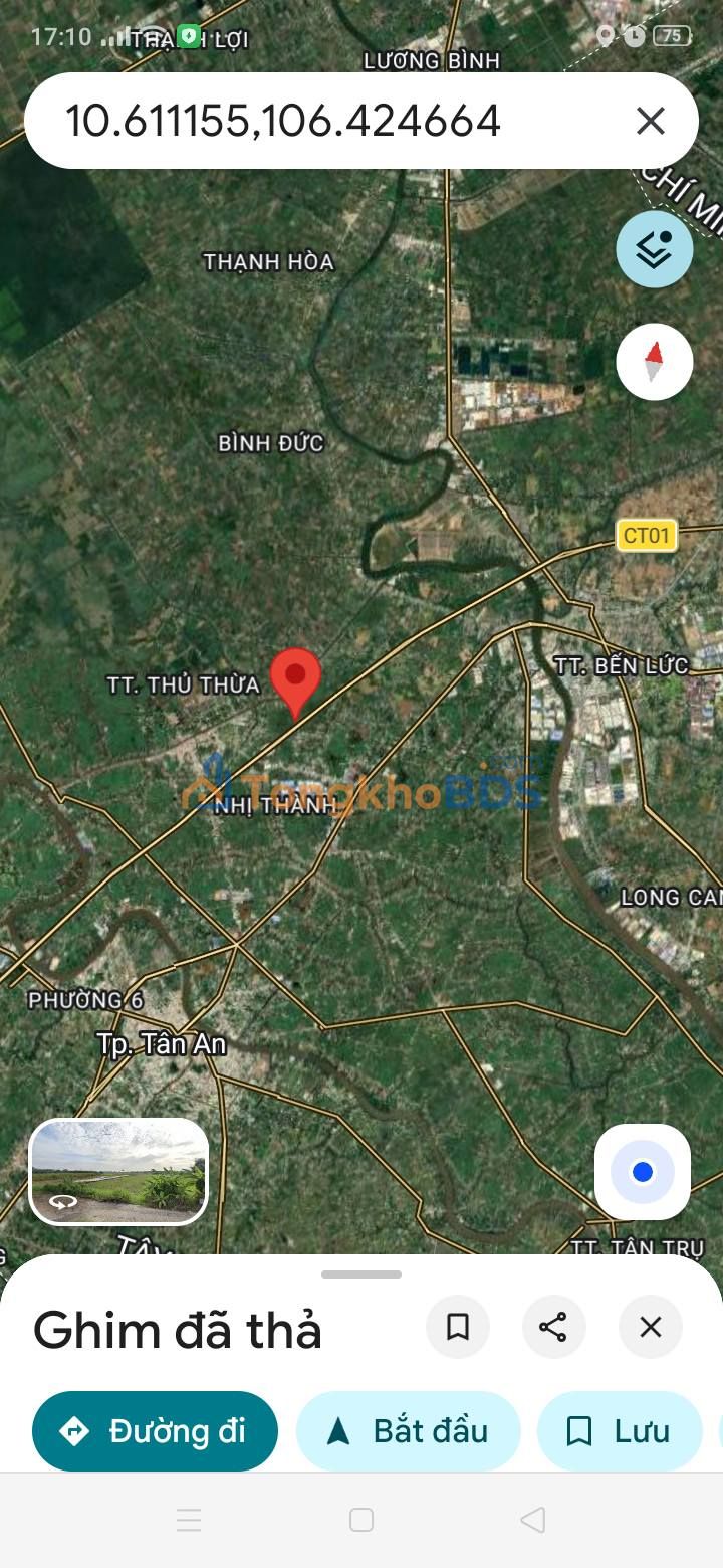 Đất Mặt Tiền Nhựa Thủ Thừa, Long An - 496m² Sổ Đỏ, Giá 6.7 Tỷ