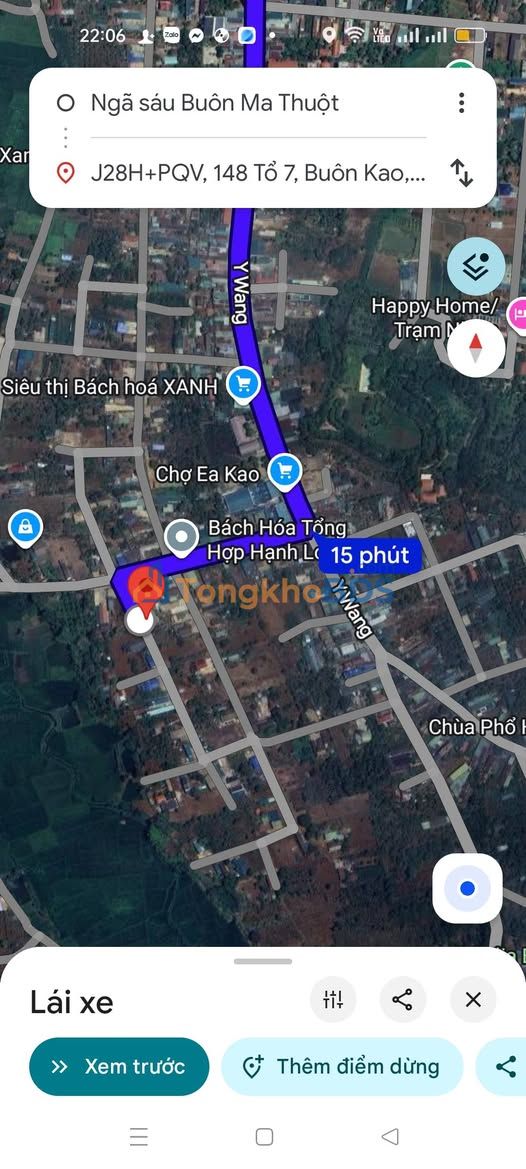 Nhà 132m² full thổ cư, 3PN, hướng Tây, gần Chợ Eakao - Chỉ 1.95 tỷ