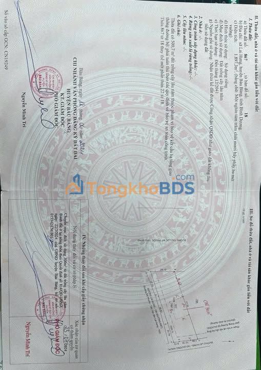 Đất Vàng Mỹ Phước Bàu Bàng 2080m² - 3 Mặt Tiền, Sẵn 300m² Thổ Cư, Giá 12 Tỷ