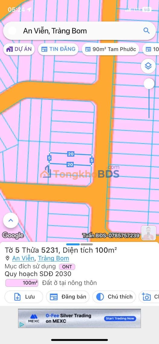 Đất Nền An Viễn Trảng Bom 100m² Sổ Riêng - Vị Trí Vàng, Giá Đầu Tư
