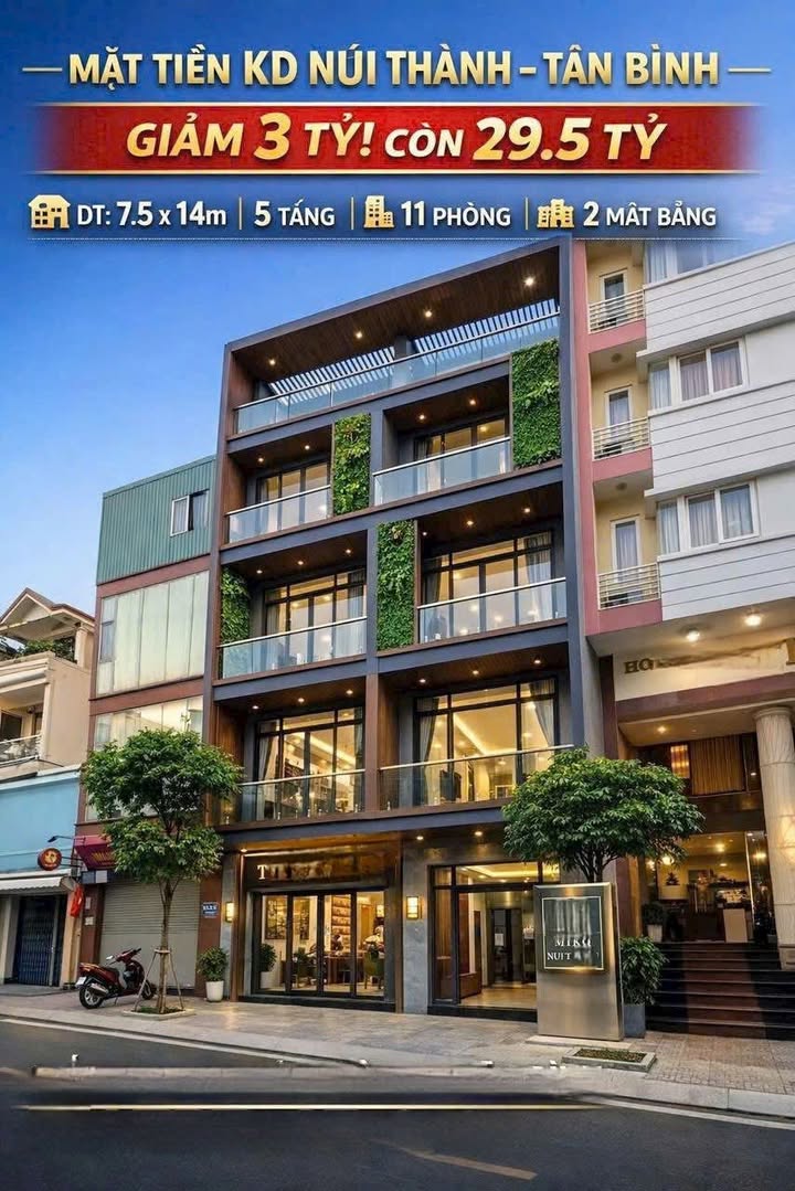 Tòa Nhà 5 Tầng MTKD Núi Thành, Tân Bình - Dòng Tiền 60 Triệu/Tháng