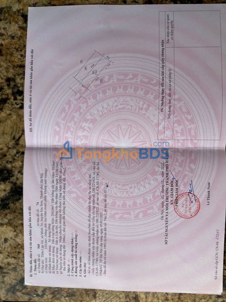 Đất Nền Sóc Sơn 210m² Mặt Đường Lập Trí - Kinh Doanh Lý Tưởng, Giá 5.04 Tỷ