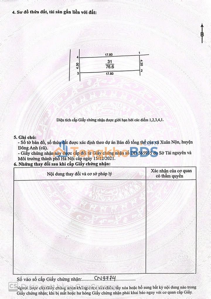 Bán đất Lương Tài, Bắc Ninh 76.6m² - Mặt tiền rộng, full thổ cư