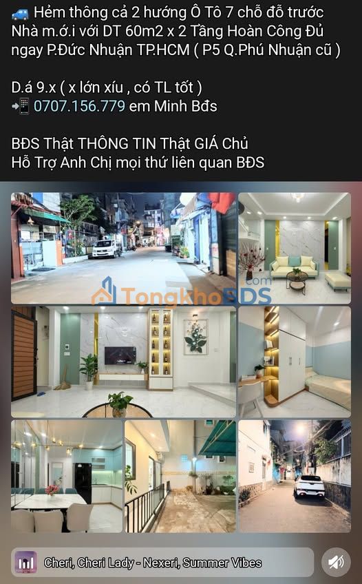 Nhà hẻm ô tô P5 Gò Vấp 60m² 9.x tỷ - Chính chủ bán
