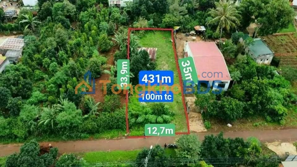 Bán đất 431m² Đắk Lắk - Thổ cư 100m² - Gần UBND xã Ea Tar