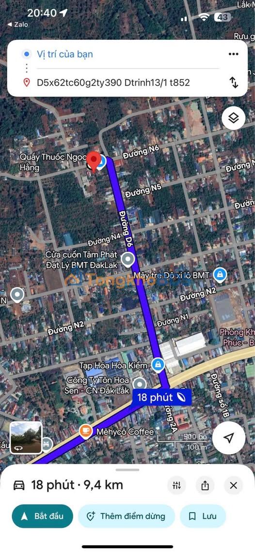 Đất nền mặt tiền N6, Buôn Ma Thuột - 310m² giá 2.39 tỷ, đầu tư sinh lời