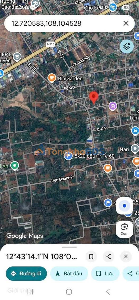 Bán Đất Thổ Cư Buôn Ma Thuột 126m² - Gần Vành Đai 14-26, Giá 1.45 Tỷ