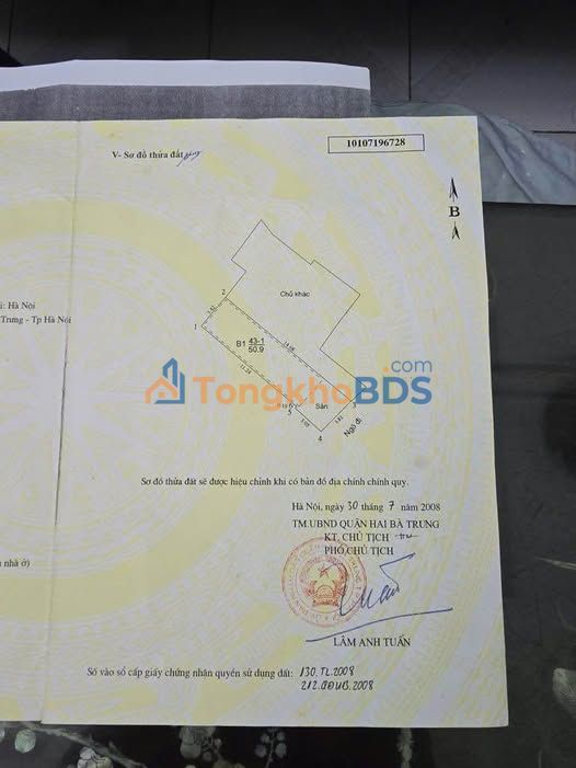 Nhà 51m² Minh Khai - Giáp Viện 108 - Sổ Đỏ Chính Chủ