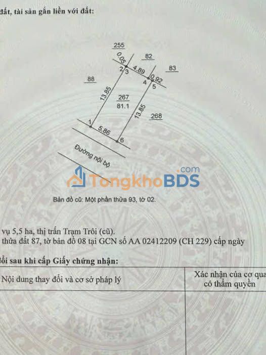 Đất Dịch Vụ Trạm Trôi Hoài Đức 81m² - Sổ Đỏ Chính Chủ, Giá Đầu Tư 14x Triệu/m²