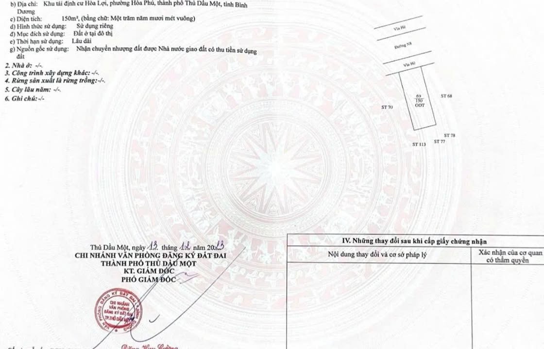 Đất Nền Hòa Phú, Thủ Dầu Một - 150m² Thổ Cư 100%, Giá Tốt