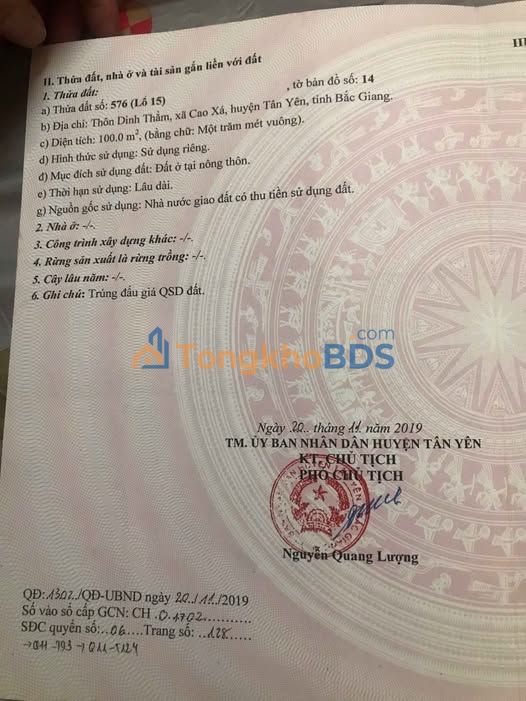 Bán Đất Nền 100m² Thôn Dinh Thẳm, Bắc Ninh - Sổ Đỏ Sẵn Sàng