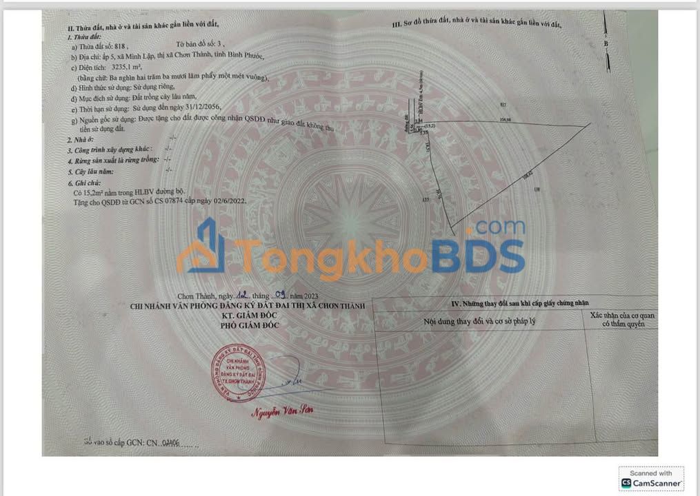 Đất Nền Minh Thành, Bình Phước - 1152m² Mặt Tiền 5m - Giá 3.2 Tỷ