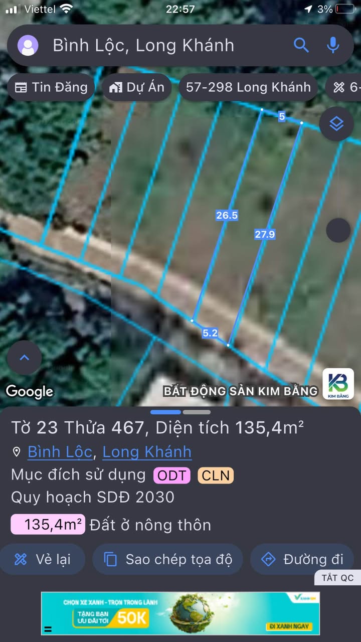 Đất Nền Long Khánh 135m² - Sổ Đỏ Sẵn Sang Tên Ngay