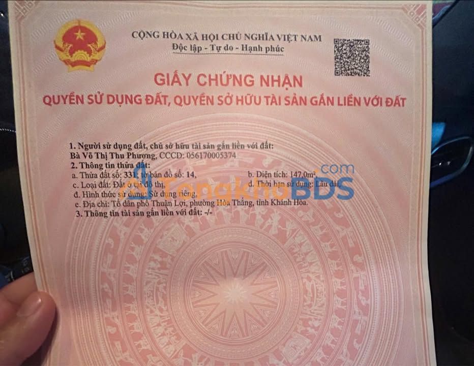 Đất Mặt Tiền Bến Đò Tương Lai, Hoà Thắng, Phan Rang - 147m²