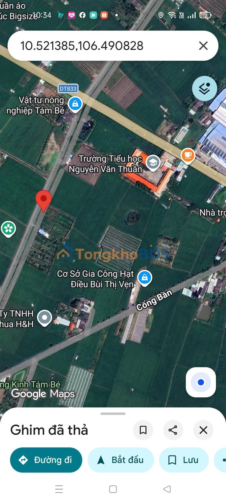 Đất nền F0 view kênh Bình Tịnh, Tân Trụ, Long An - Giá chỉ từ 450 triệu