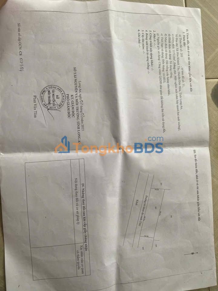 Đất Vườn Long An 2790m² Mặt Tiền Tỉnh Lộ 823 - Giá Đầu Tư 138 Tỷ