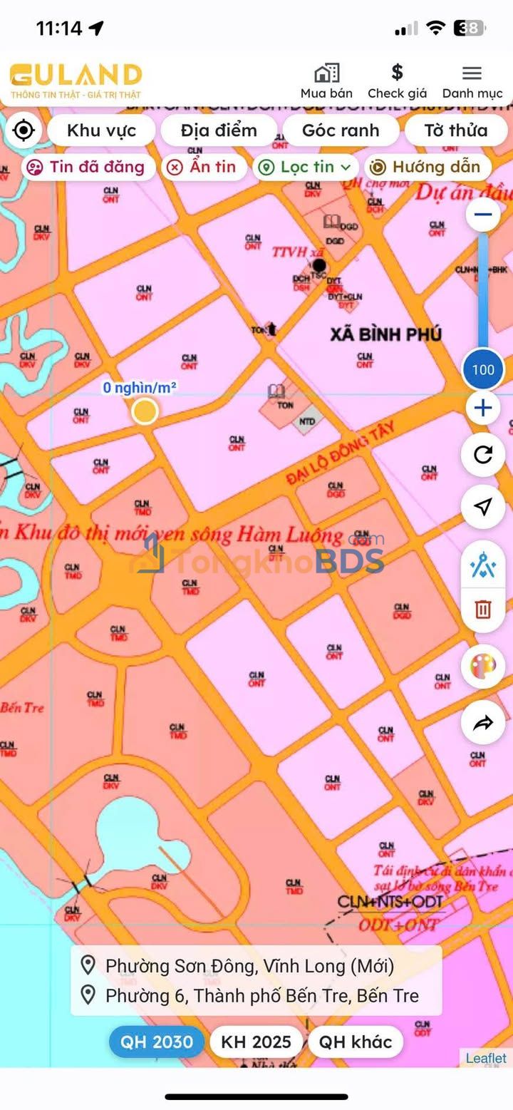 Bán Đất Nền Biệt Thự 450m² TP. Bến Tre - Sổ Thổ Cư, Giá 750 Triệu