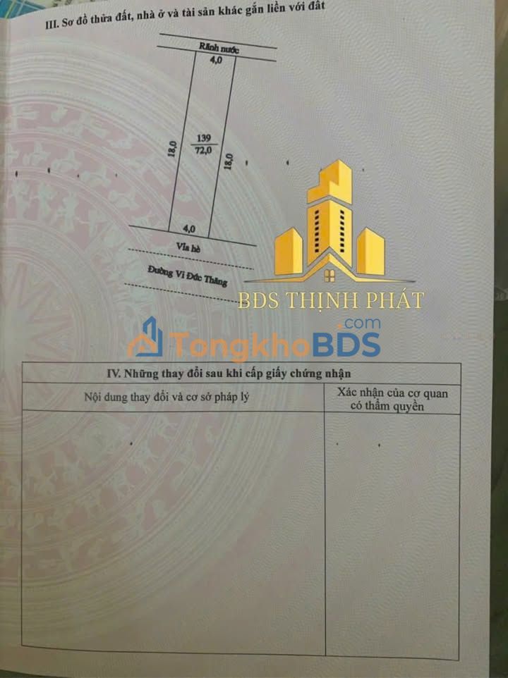 Bán Đất Kinh Bắc, Bắc Ninh - 72m² Mặt Tiền 4m - Giá 6 Tỷ