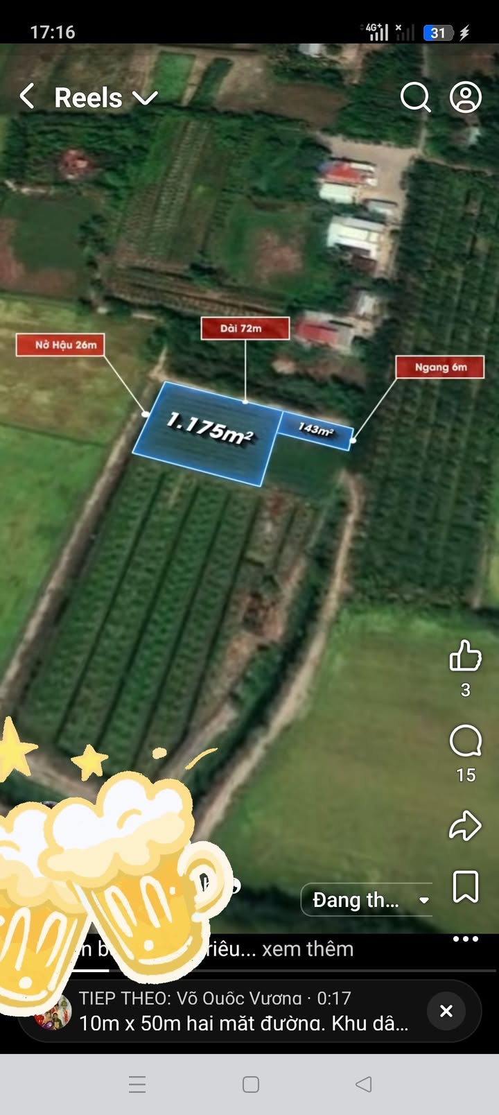 Đất Nền Đức Huệ, Long An - 1170m², Sổ Hồng Riêng, Giá 750 Triệu