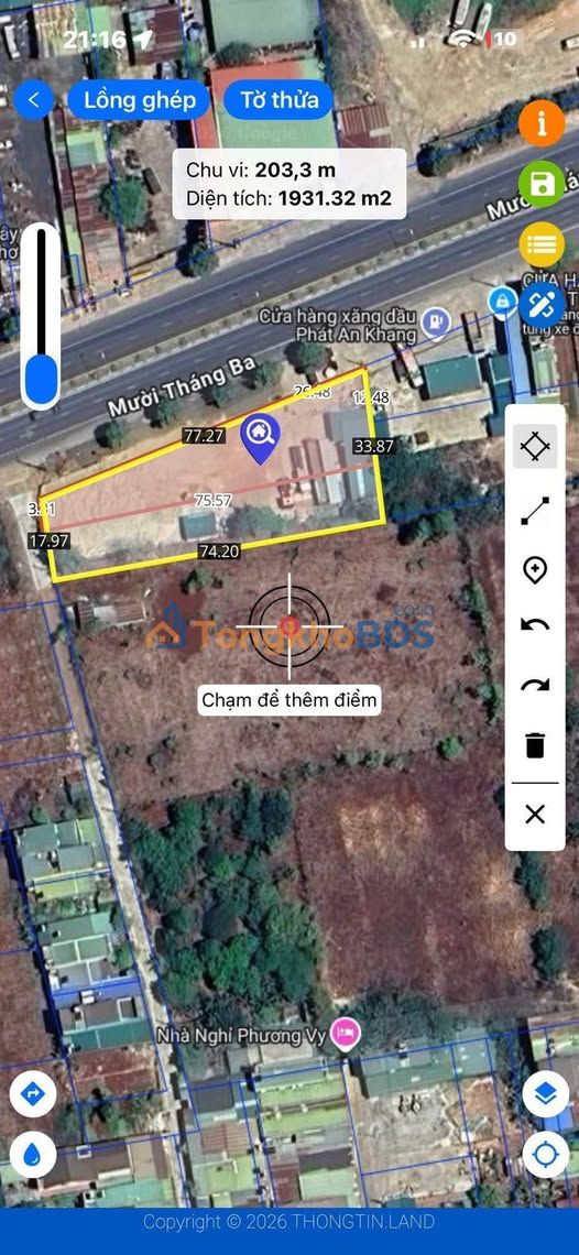 Đất Vành Đai 10/3 Buôn Ma Thuột 2000m² 14.5 tỷ - Sổ đỏ chính chủ