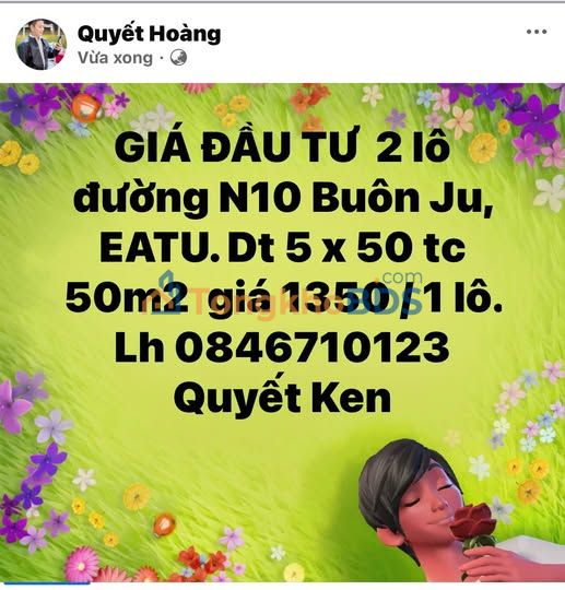 Đất nền Buôn Ju, Buôn Ma Thuột 125m² - Cơ hội đầu tư sinh lời