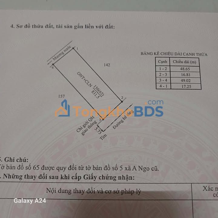 Bán Đất Vườn 831.5m² Xã A Lưới - Sổ Hồng Chính Chủ, Sinh Lời Cao
