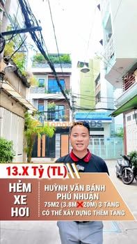 Nhà Phố 72m² Huỳnh Văn Bánh, Phú Nhuận - Hẻm Xe Hơi 6M, 3 Tầng, Giá 13 Tỷ
