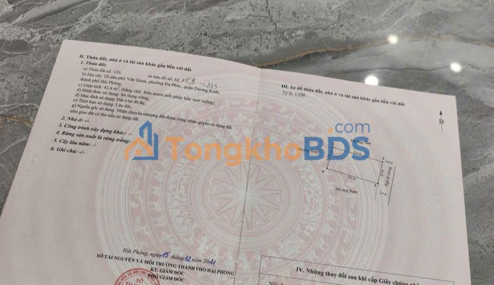 Đất nền Dương Kinh - Hải Phòng 45m² Sổ đỏ chính chủ, ô tô đỗ cửa